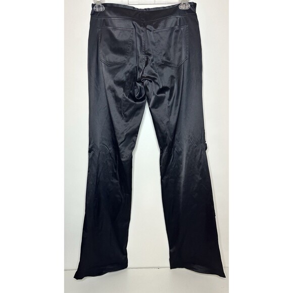 NWOT Seven7 Express Vintage Y2K Cargo Pants Silver Satin Ruched Low Rise Size 29 - Picture 2 of 6